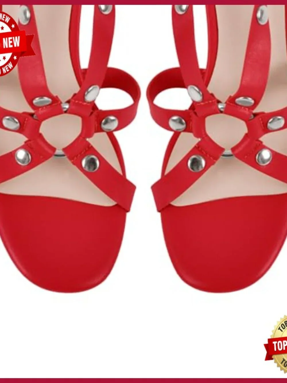 Grommets Studded Stiletto Platform Sandals Heels Open Toe Buckle Strappy Party